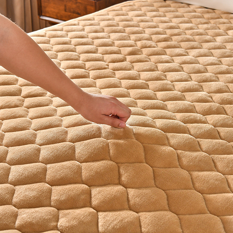 Thickened Flannel Mattress Hou - đánh giá và giá Mattress Pad Topper