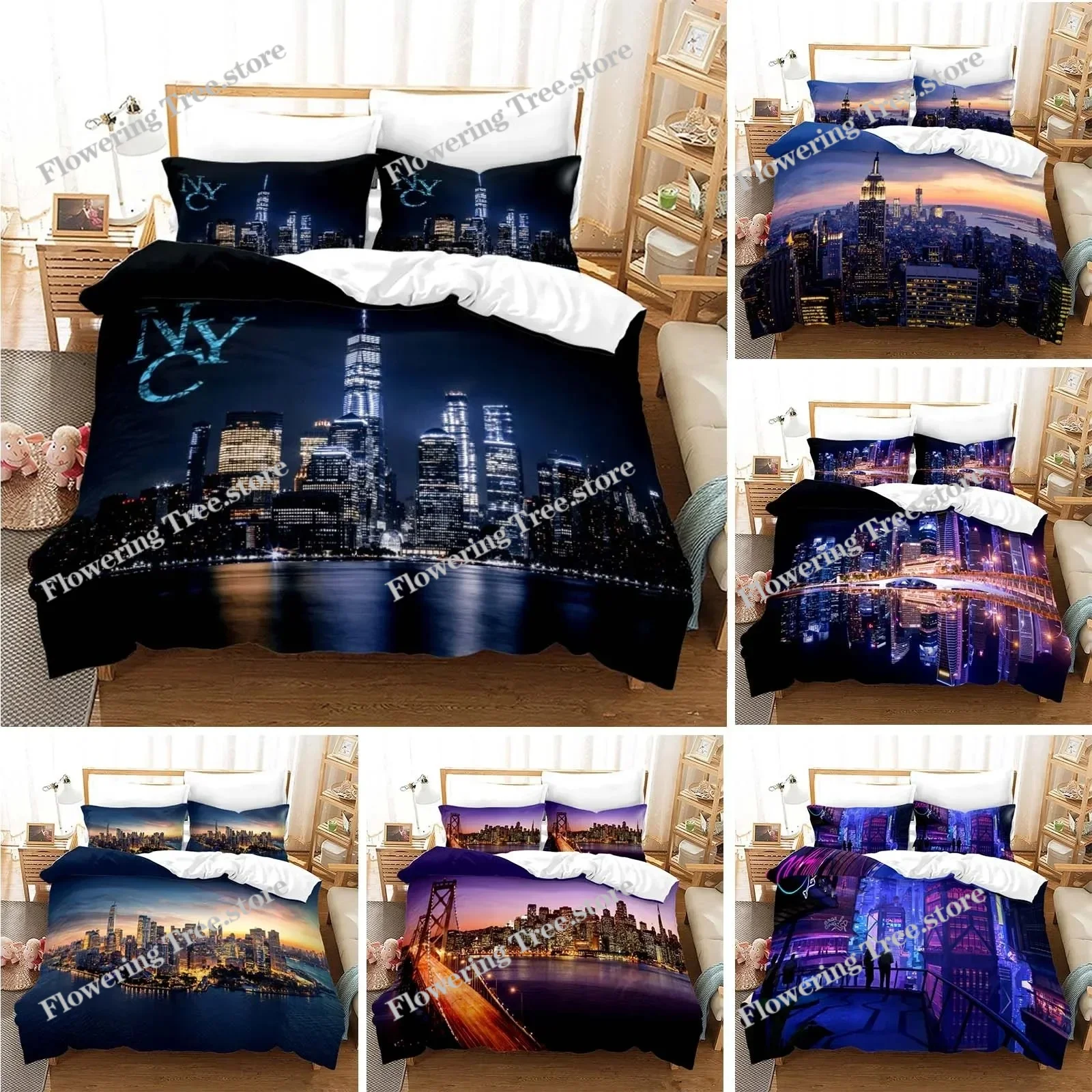 New York City Night View Beddi - đánh giá và giá Home Textiles New York
