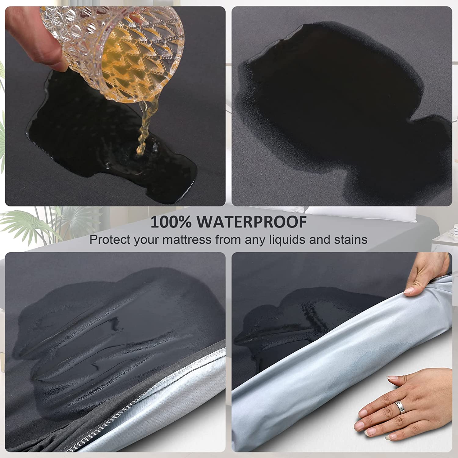 Solid Mattress Protector Water - đánh giá và giá Mattress Pad Topper
