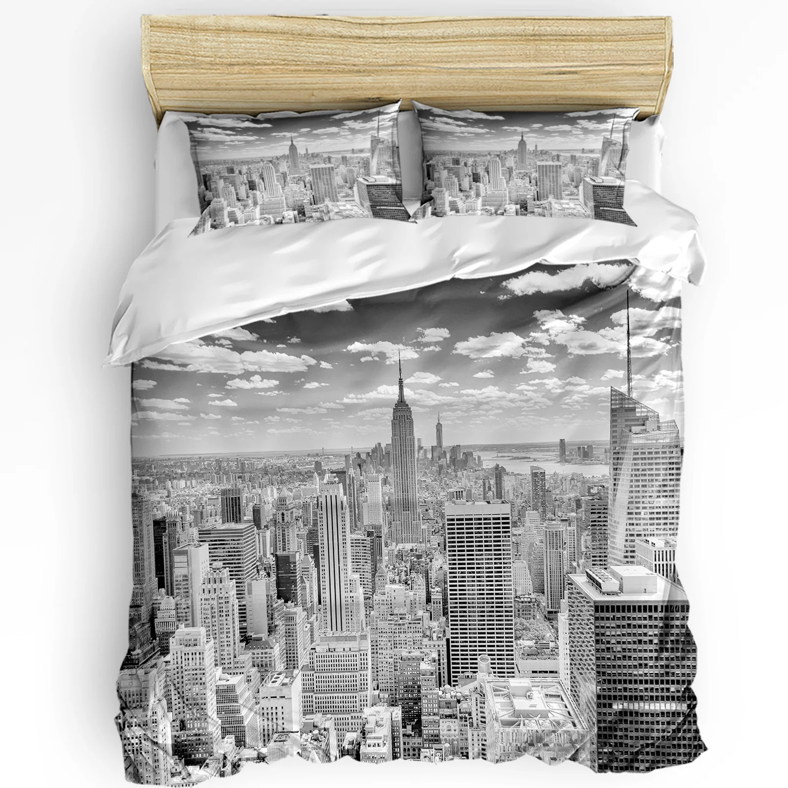 3pcs Bedding Set Grey New York - đánh giá và giá Home Textiles New York