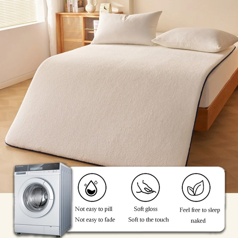 Thickened Warm Lamb Wool Bed P - đánh giá và giá Mattress Pad Topper